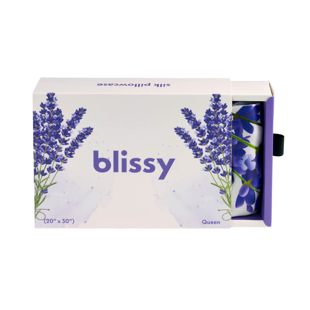 Blissy Zodiac Flower Silk Pillowcase Detail – Queen