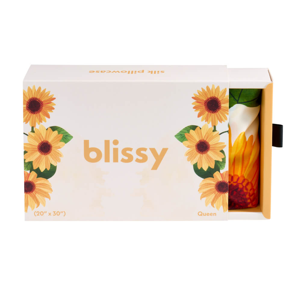 Blissy Standard Zodiac Flower Pillowcase Lifestyle – Mulberry Silk
