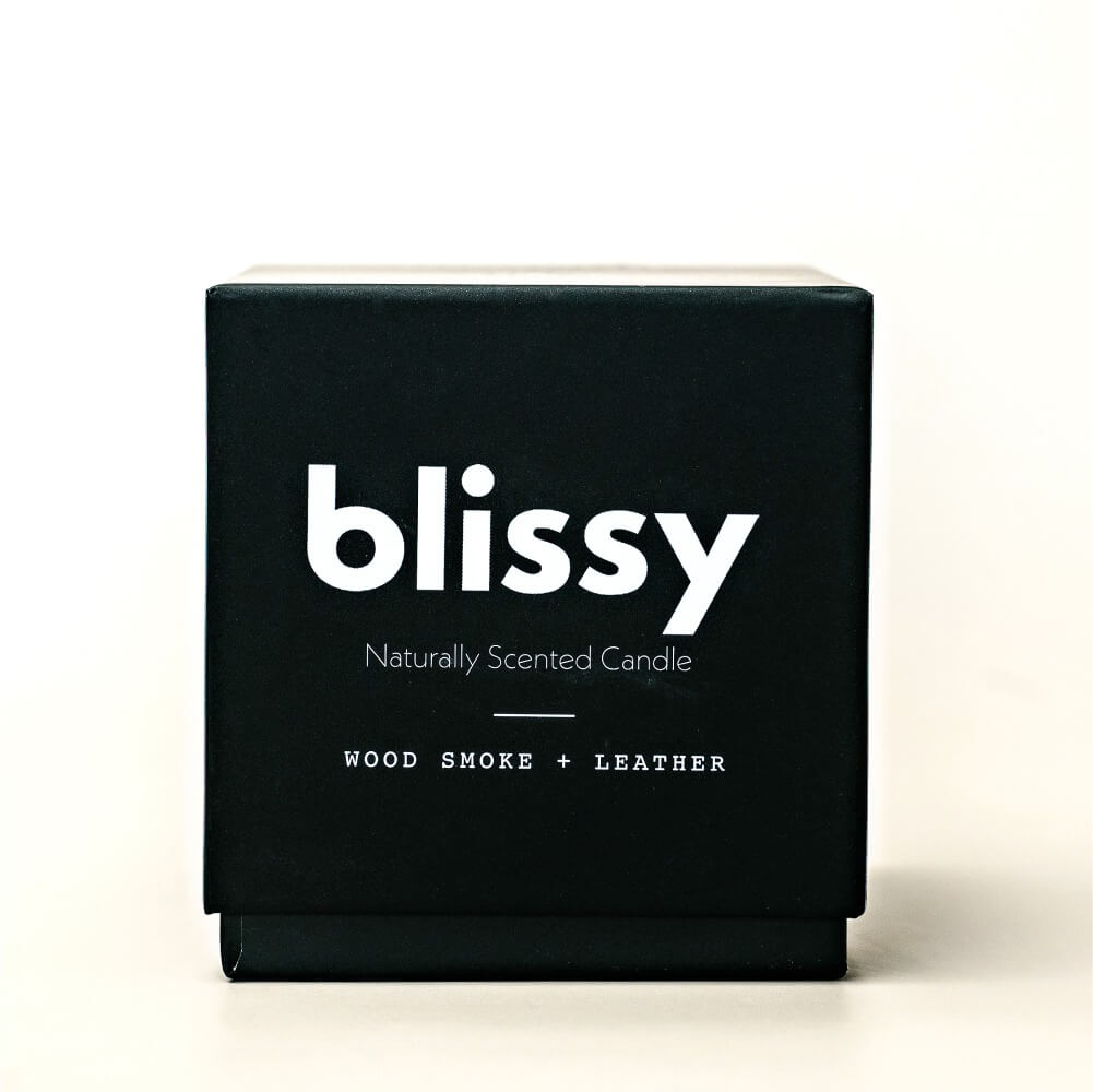 Woodsmoke & Leather Blissy Candle – Blissy Premium Silk