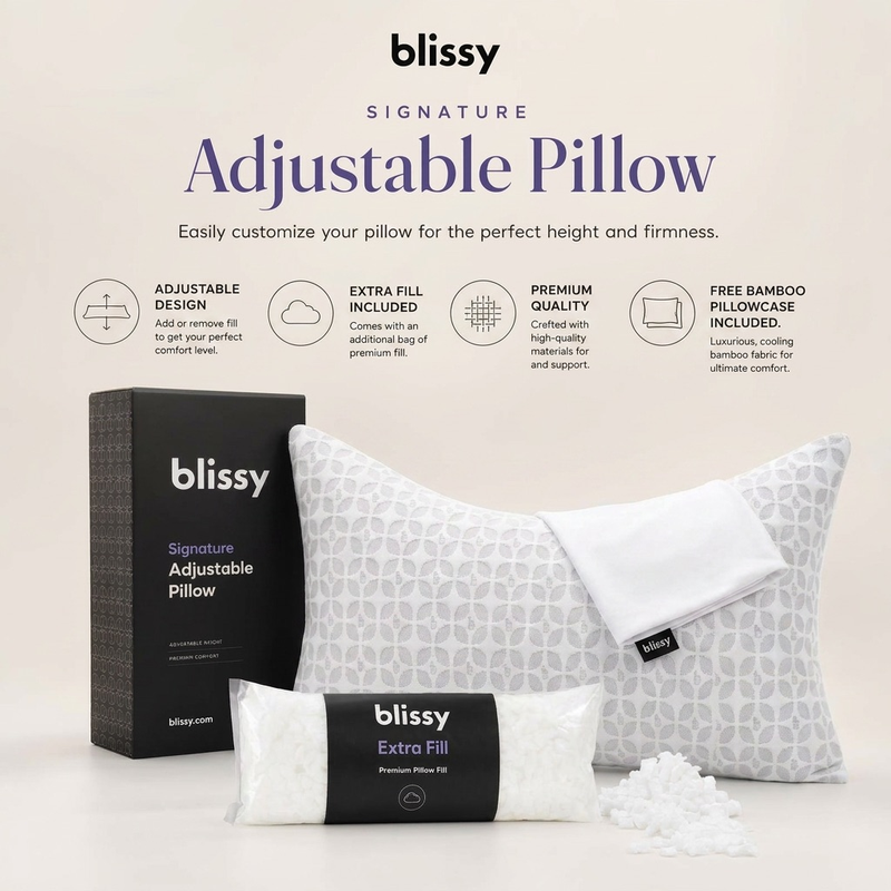 Signature Adjustable Pillow - Crescent - Queen