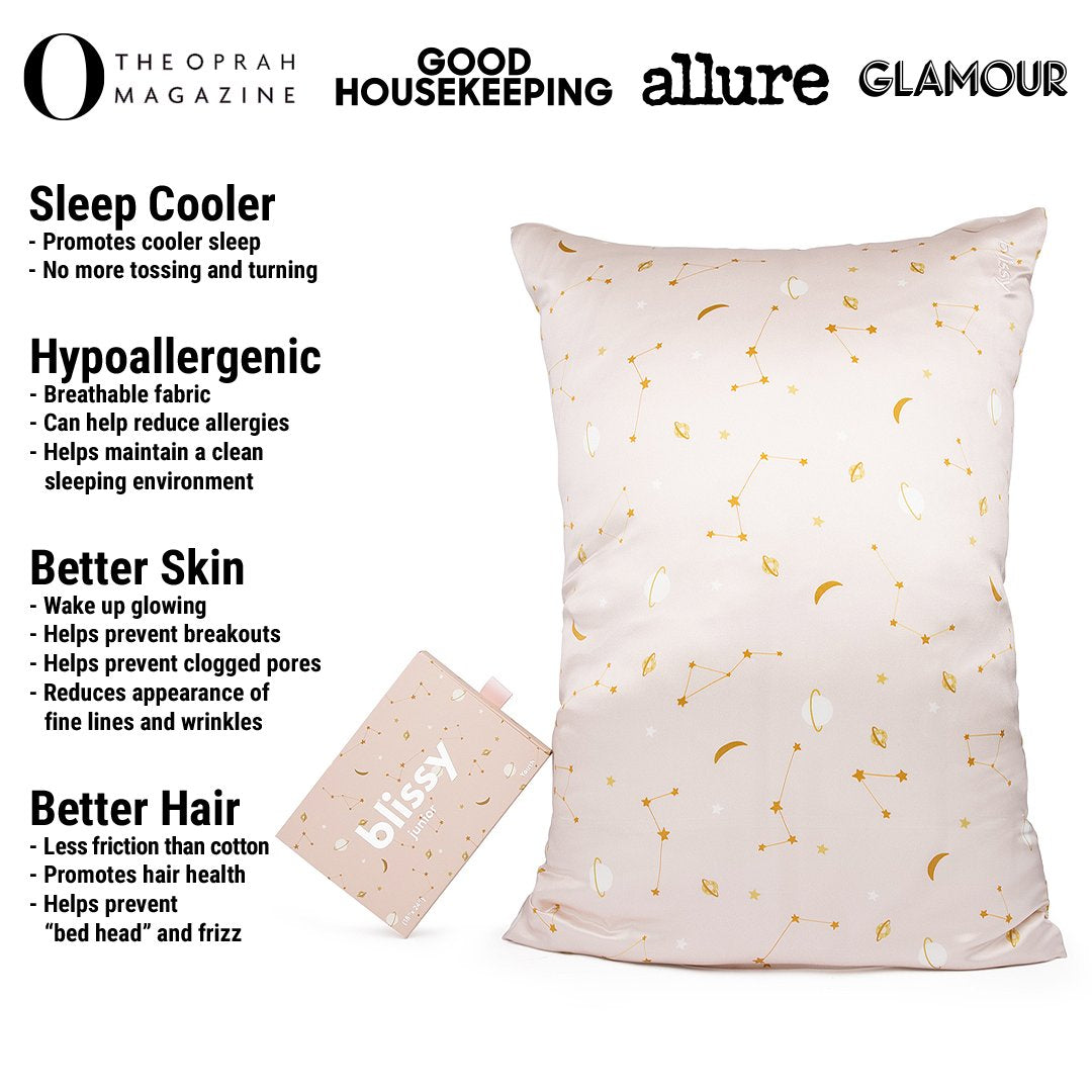 Pink Galaxy Mulberry Silk Pillowcase – Blissy