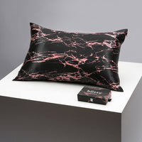 Pillowcase - Rose Black Marble - Standard