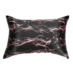 Pillowcase - Rose Black Marble - Queen