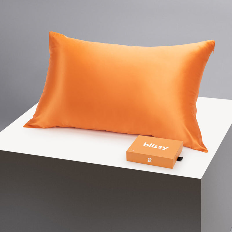 Pillowcase - Coral - Queen - Blissy Queen Coral Pillowcase – 22 Momme Mulberry Silk, 100% Silk