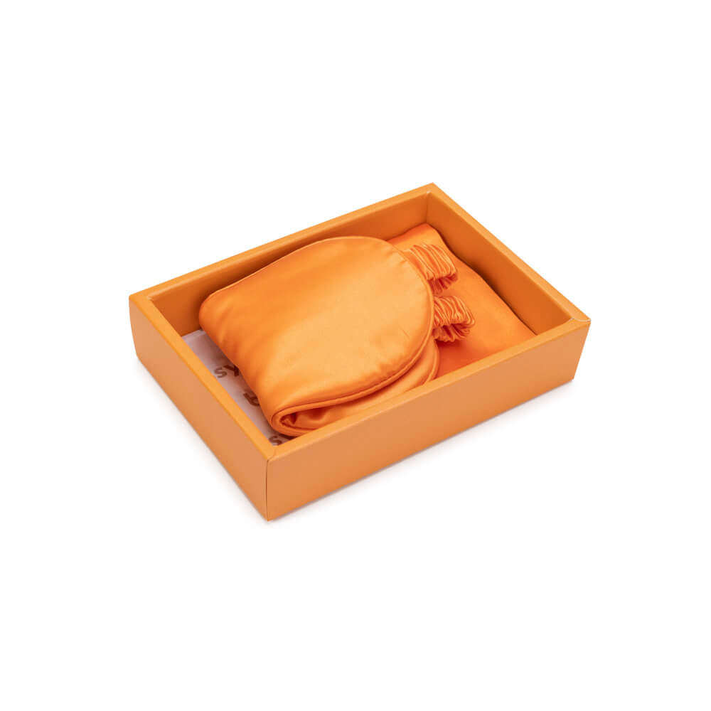 Coral Sleep Mask Close-Up – Blissy 22 Momme Silk