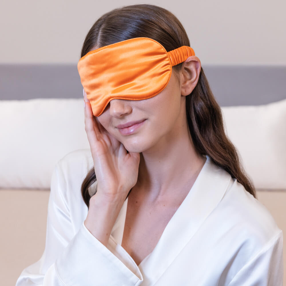 Coral Mulberry Silk Sleep Mask – Blissy