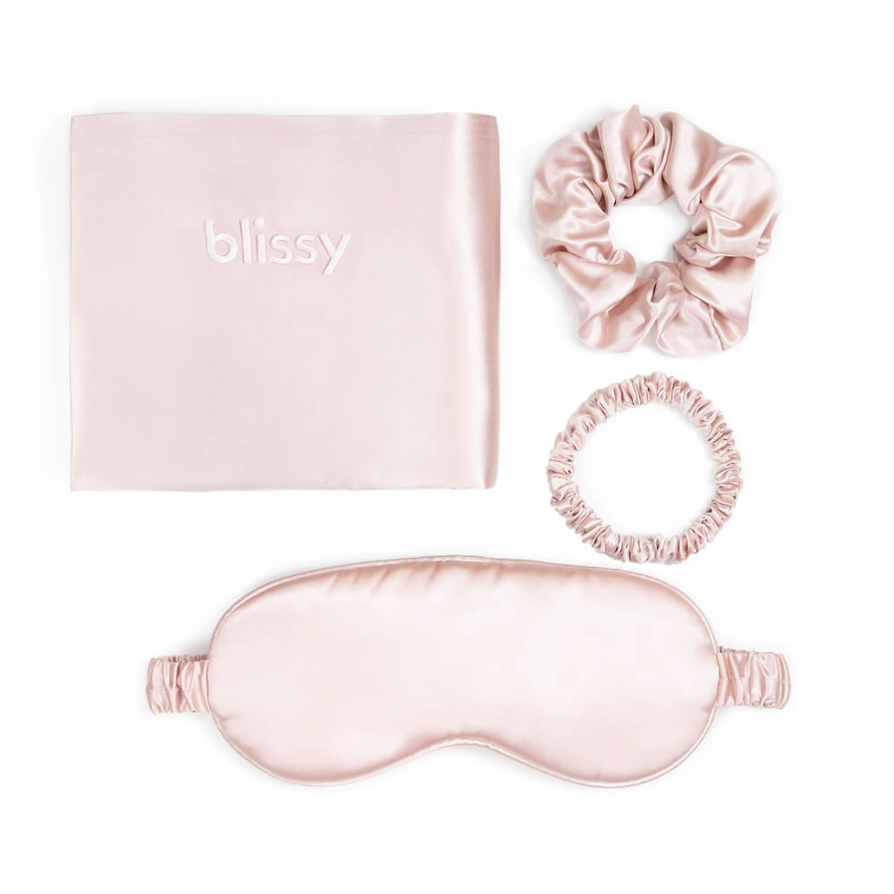 Blissy Pink Silk Blissy Dream Set Detail – Standard