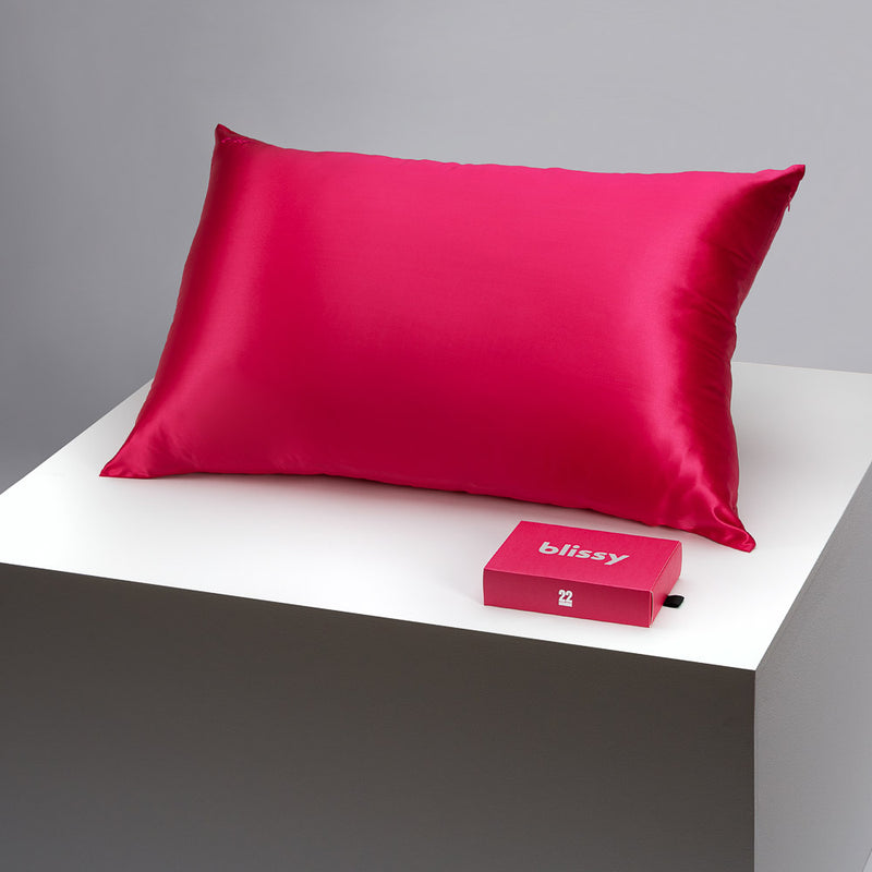 Pillowcase - Hibiscus - Queen - Blissy Queen Hibiscus Pillowcase – 22 Momme Mulberry Silk, 100% Silk