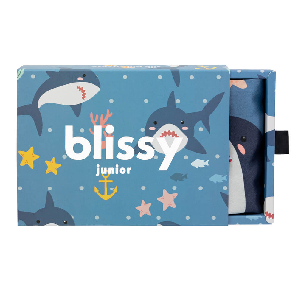 Shark Pillowcase Close-Up – Blissy 22 Momme Silk