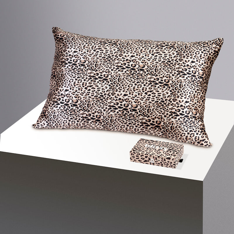 Pillowcase - Leopard - Queen - Blissy Queen Leopard Pillowcase – 22 Momme Mulberry Silk, 100% Silk