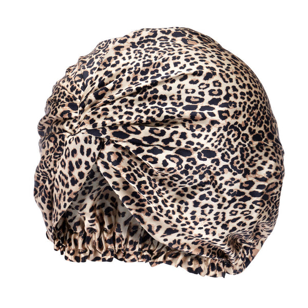 Blissy Mulberry Silk Blissy Bonnet – Leopard