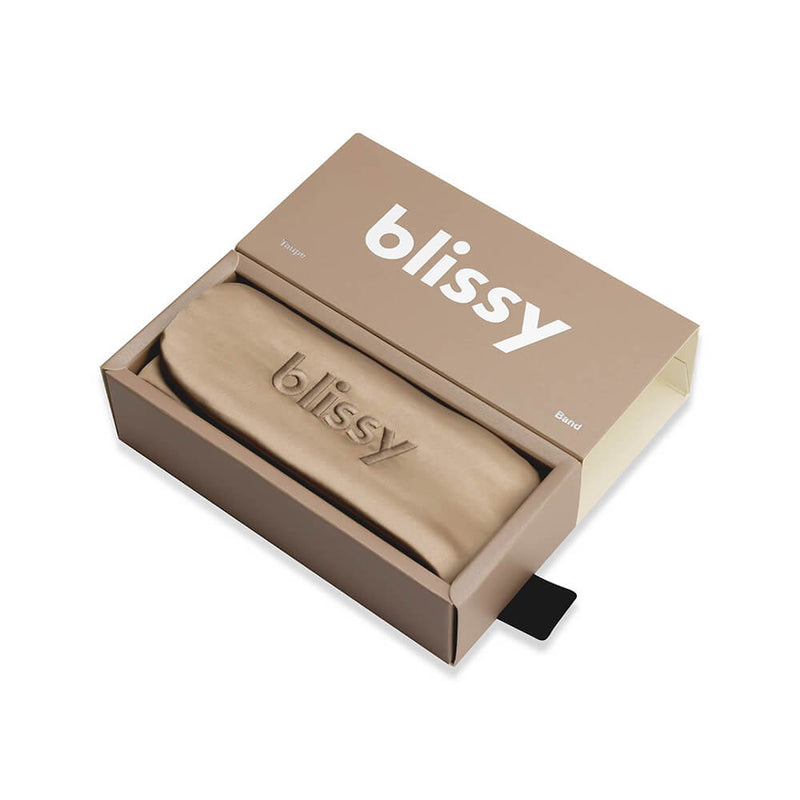 Blissy Beauty Band - Taupe - Blissy Taupe Blissy Beauty Band – 22 Momme Mulberry Silk, 100% Silk
