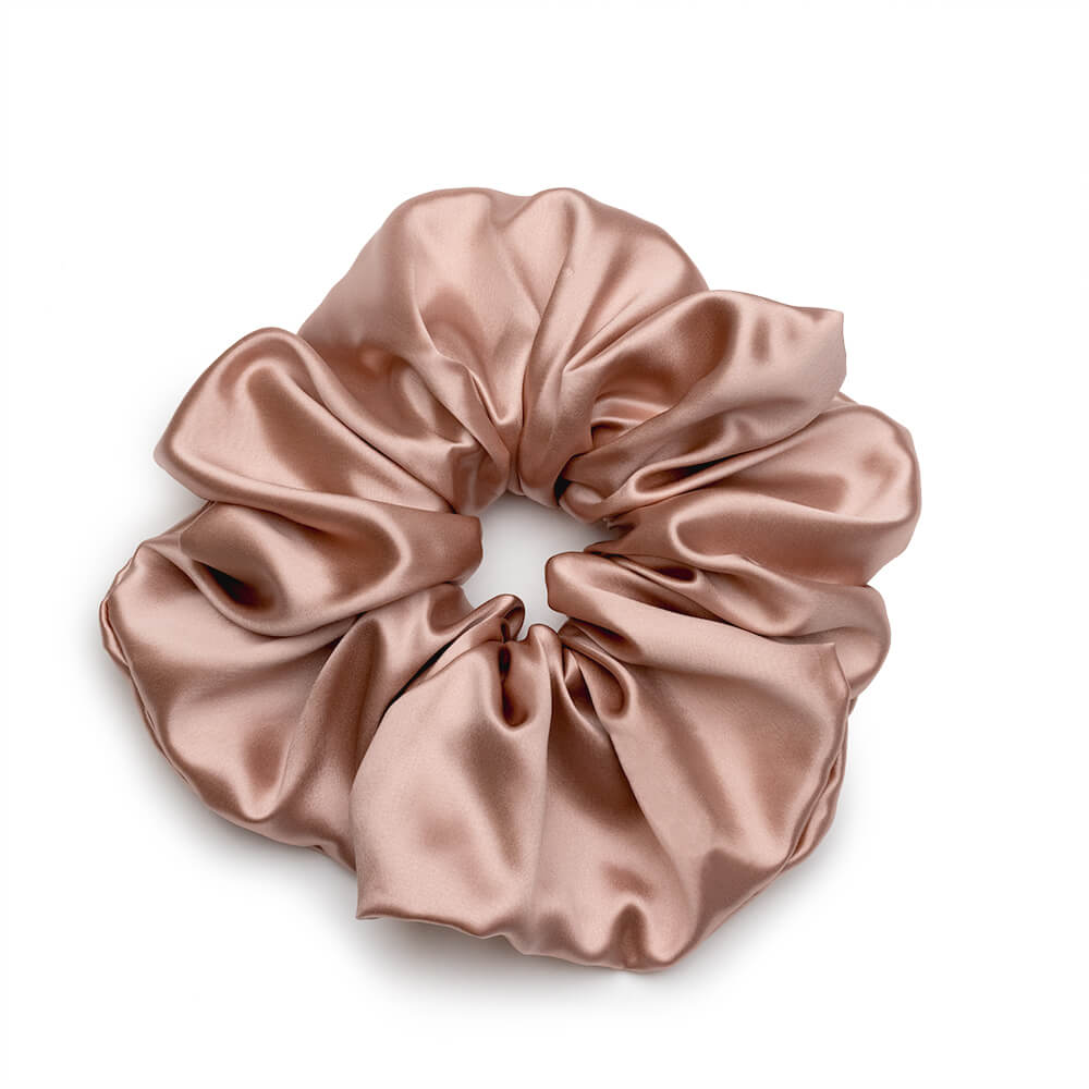 Rose Gold Mulberry Silk Blissy Oversized Scrunchie – Blissy