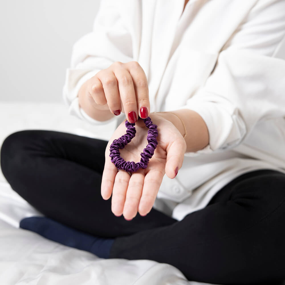 Royal Purple Blissy Skinny Scrunchies – Blissy Premium Silk