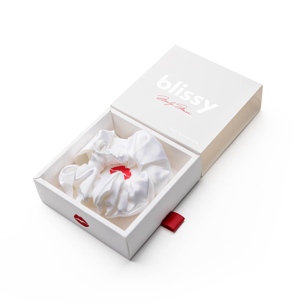 Blissy Marilyn Monroe™ Blissy Tail Scrunchie – 22 Momme Mulberry Silk, 100% Silk