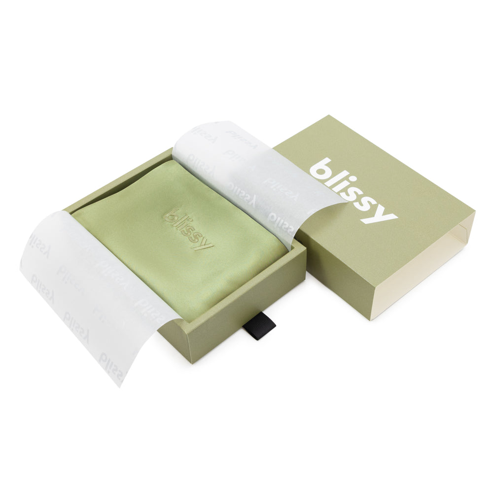 Blissy Mulberry Silk Pillowcase – Olive King