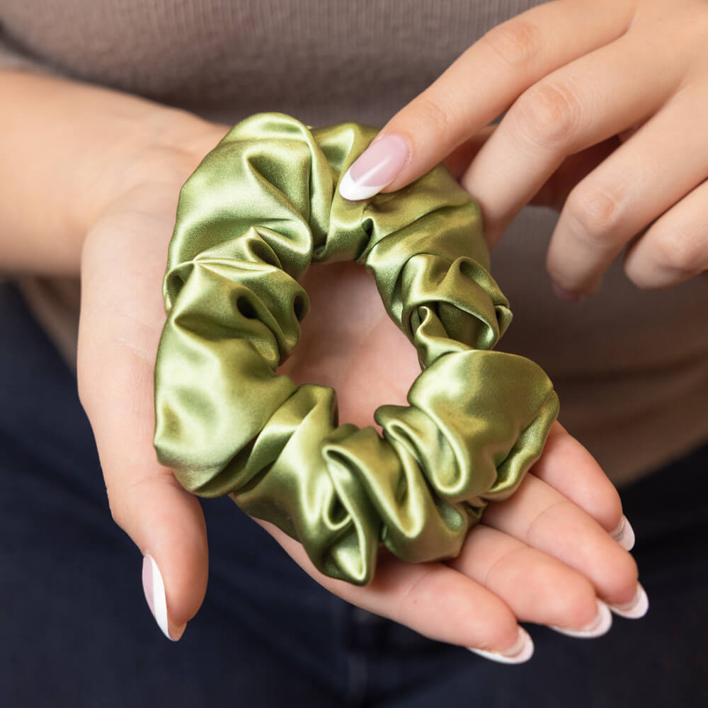 Olive Blissy Scrunchies – Blissy Premium Silk