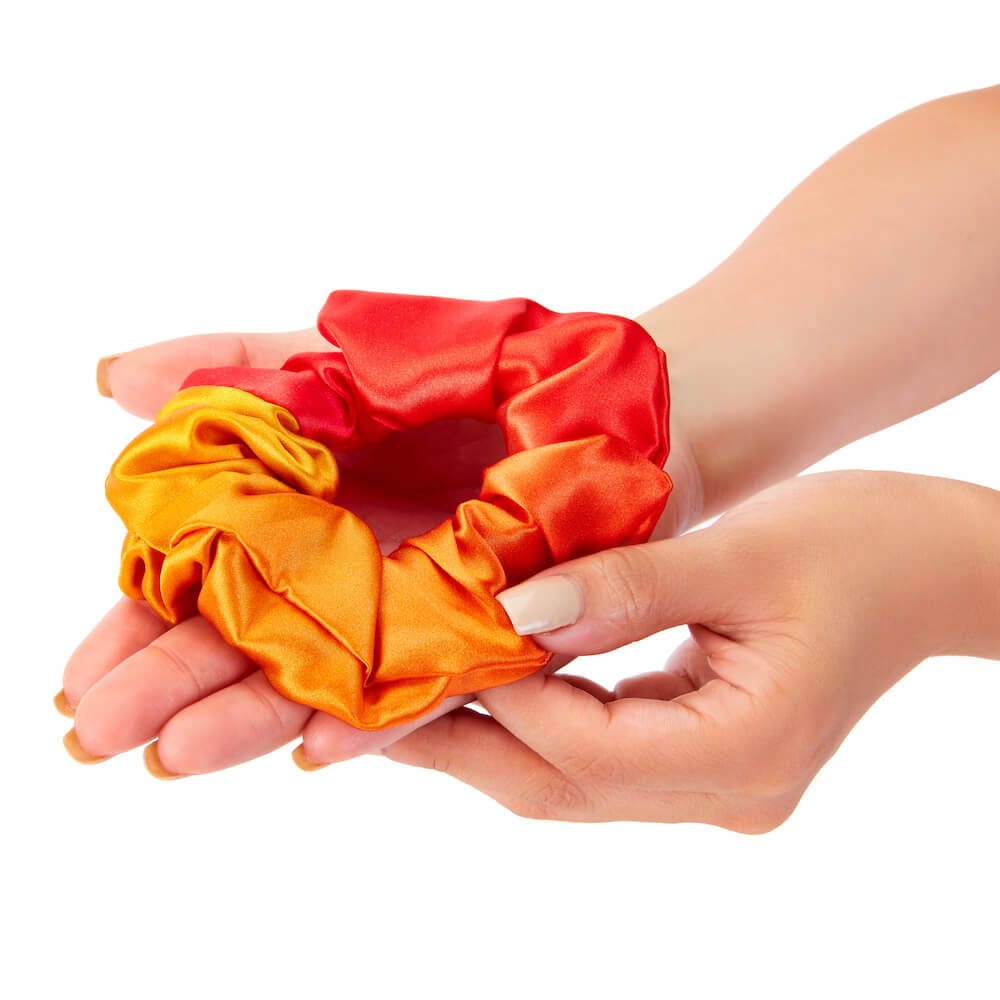 Blissy Mulberry Silk Blissy Scrunchies – Orange Ombre