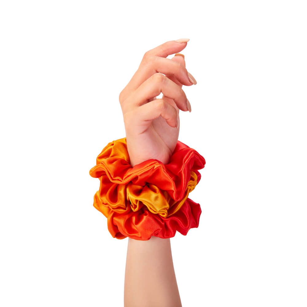 Orange Ombre Blissy Scrunchies – Blissy Premium Silk