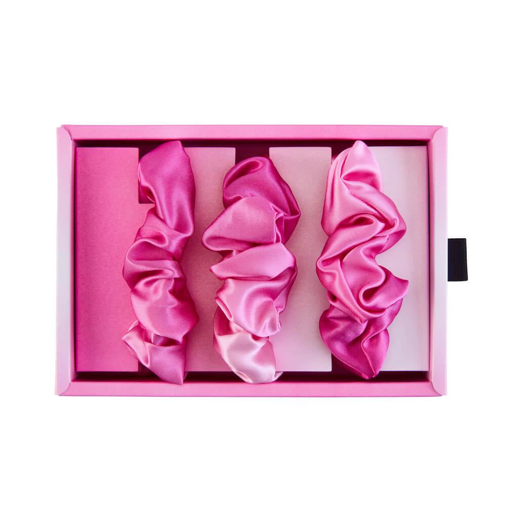 Pink Ombre Mulberry Silk Blissy Scrunchies – Blissy