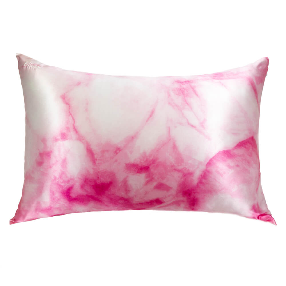 Blissy Mulberry Silk Pillowcase – Pink Tie-Dye Queen