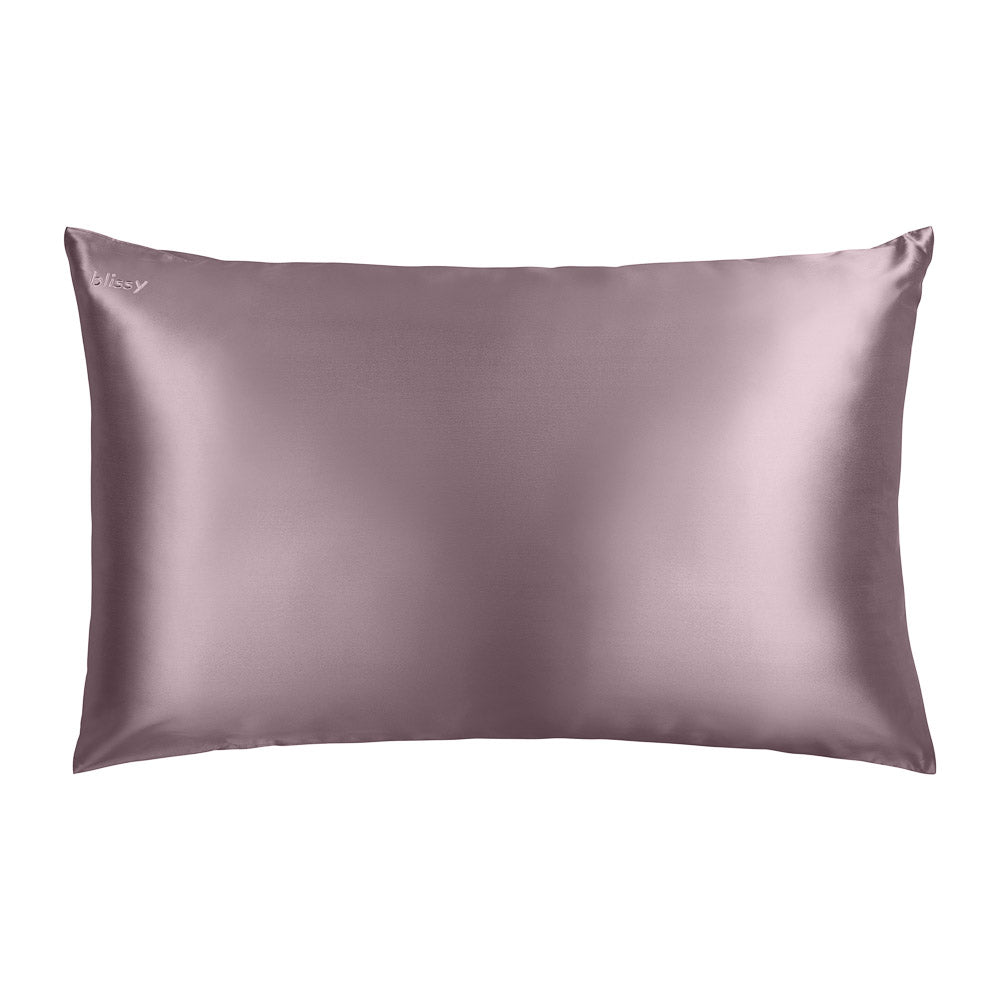 Blissy Plum Silk Pillowcase Detail – Queen
