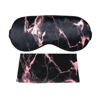 Sleep Mask - Rose Black Marble