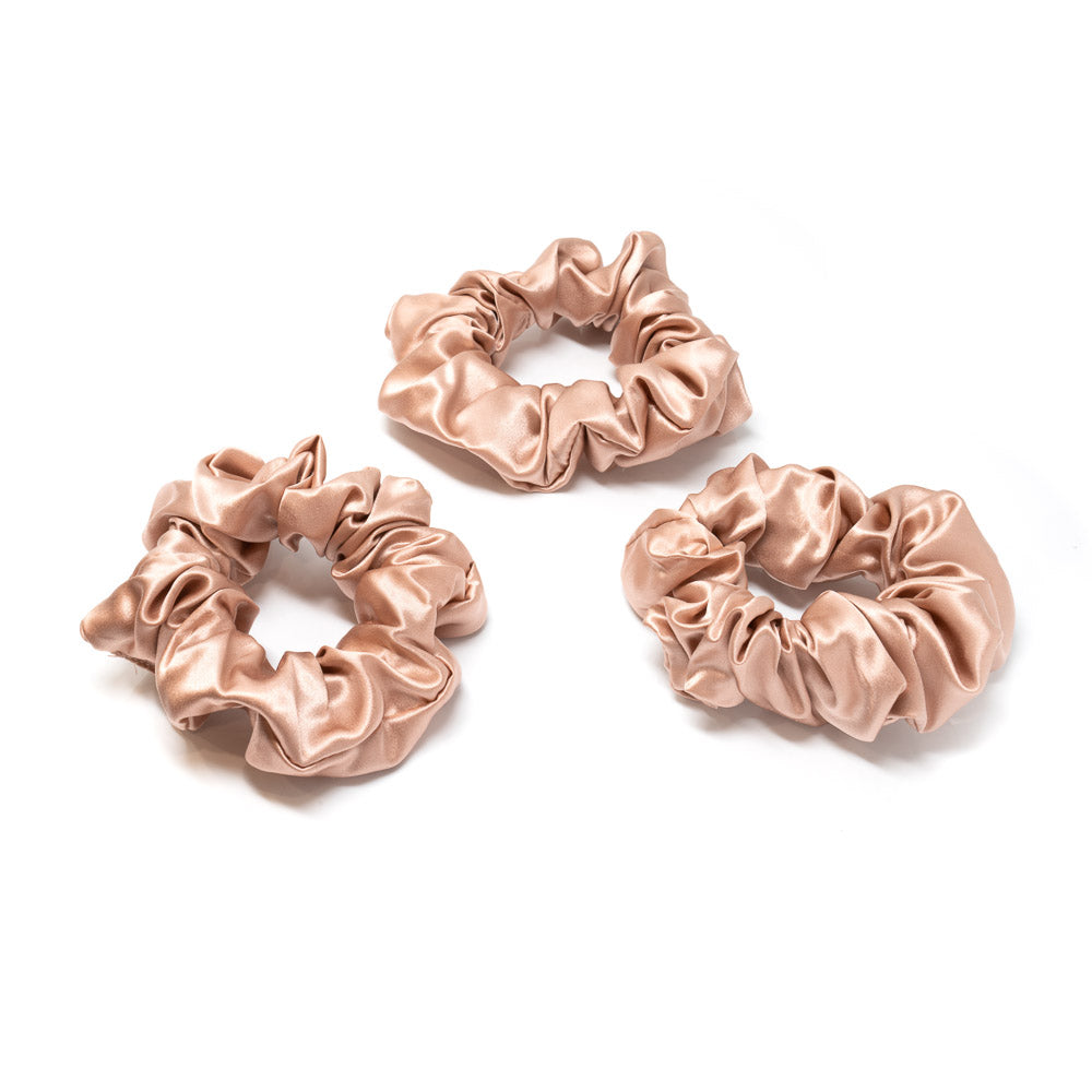 Blissy Rose Gold Blissy Scrunchies Lifestyle – Mulberry Silk