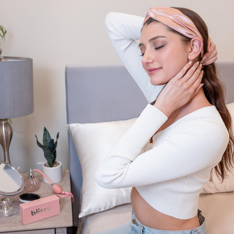 Rose Gold Mulberry Silk Blissy Head Piece – Blissy