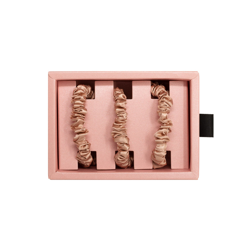 Blissy Skinny Scrunchies - Rose Gold