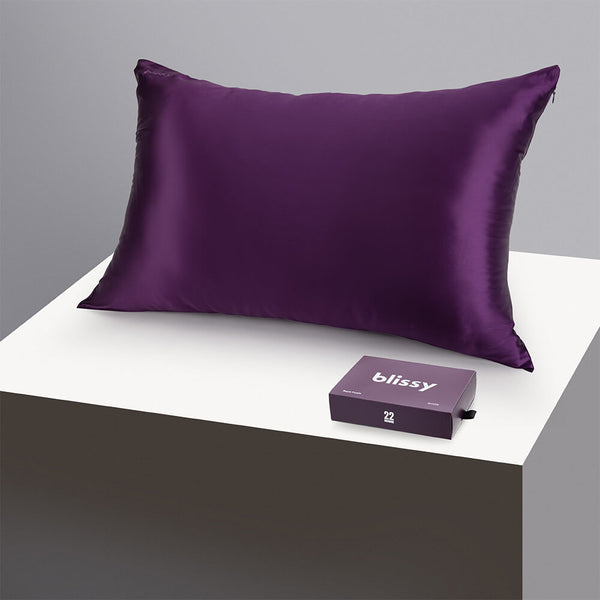 Blissy Standard Royal Purple Pillowcase – 22 Momme Mulberry Silk, 100% Silk