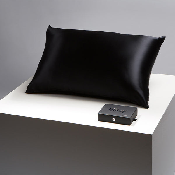 Black store silk pillow