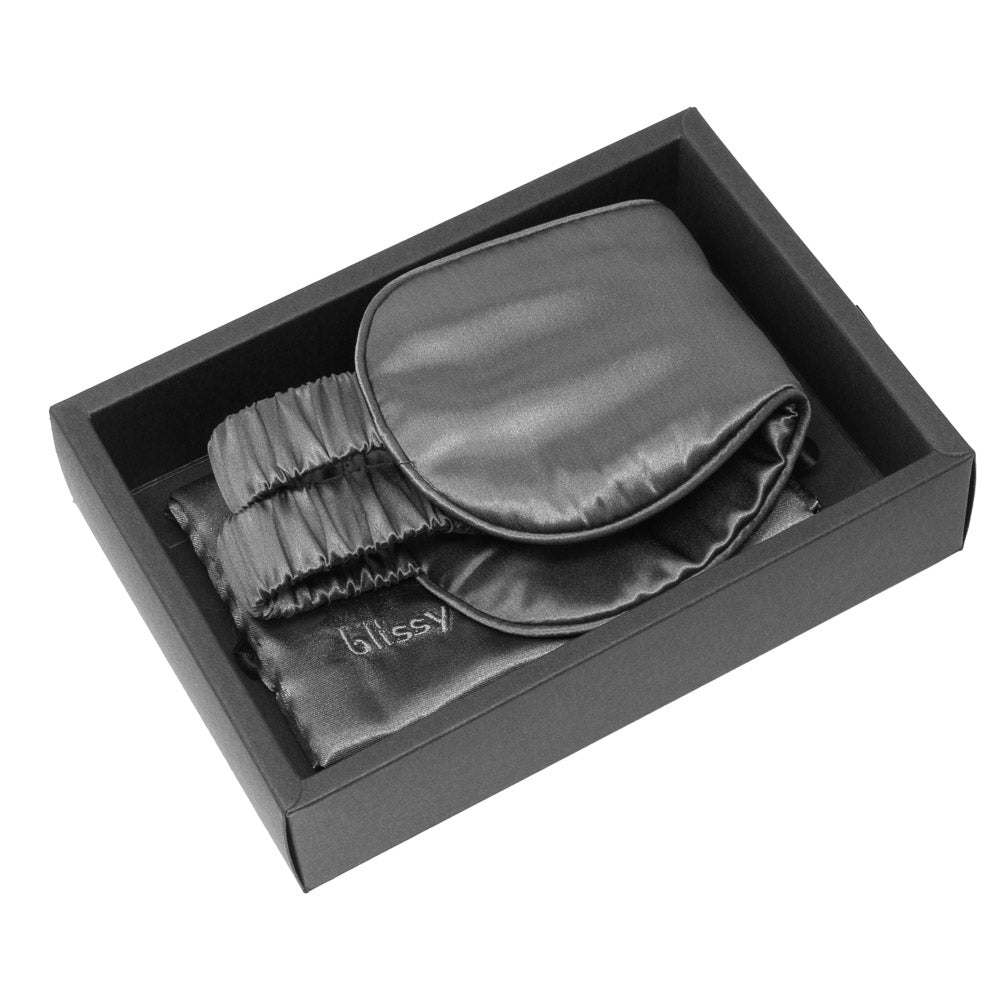 Grey Sleep Mask – Blissy Premium Silk