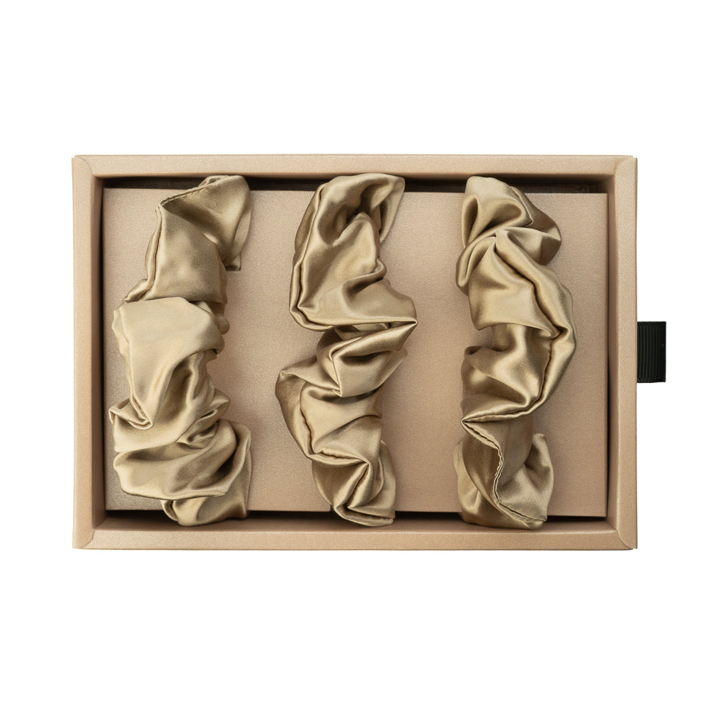 Blissy Taupe Blissy Scrunchies Lifestyle – Mulberry Silk
