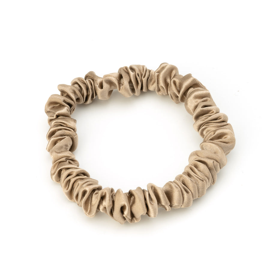 Taupe Mulberry Silk Blissy Skinny Scrunchies – Blissy