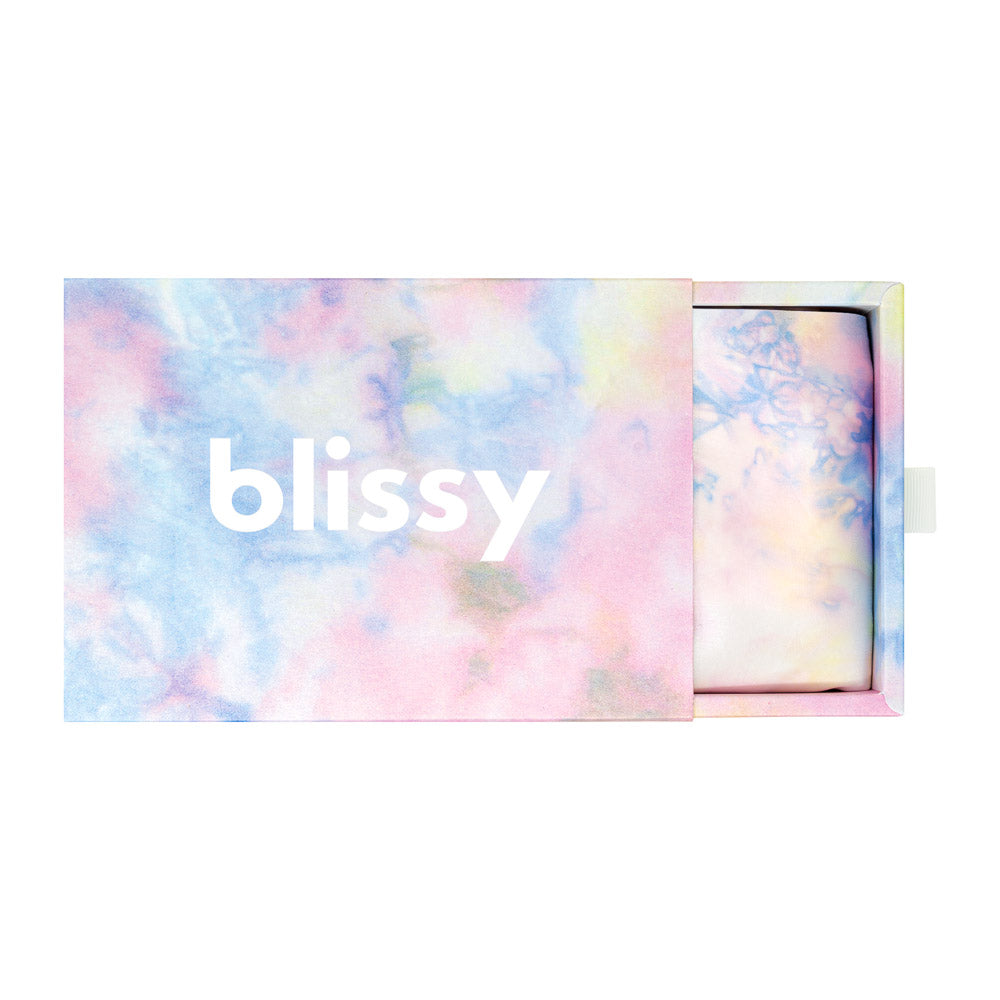 Blissy Mulberry Silk Pillowcase – Yellow Tie-Dye Queen