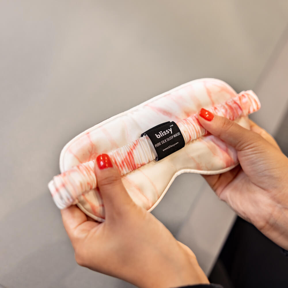 Rose White Marble Sleep Mask – Blissy Premium Silk